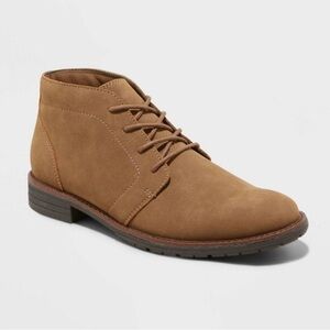 NWT Goodfellow & Co Jerad Chukka Chelsea Vegan Suede Ankle Boots Lace Up  | 9.5